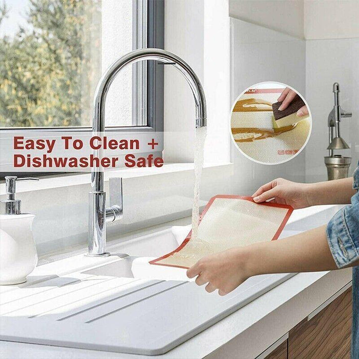 Non-Stick Silicone Baking Mat, Reusable Cookie Pad, Rolling Dough Mat