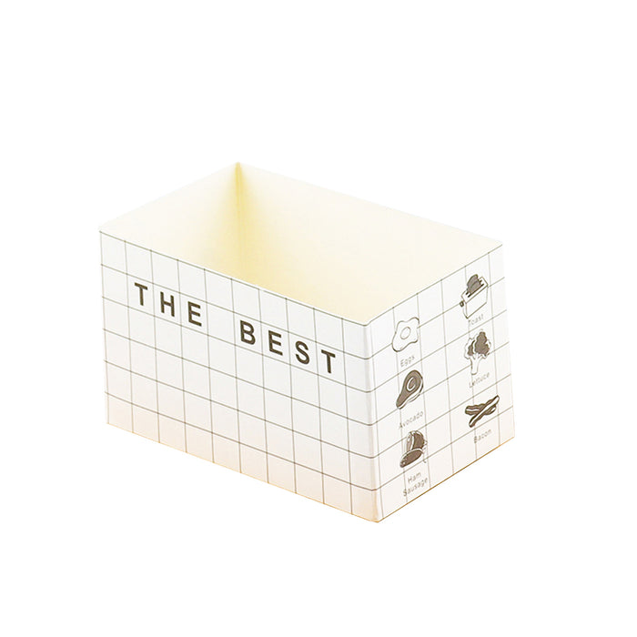 100PCS Sandwich Packaging Boxes – Food-Grade Paper Takeaway Containers