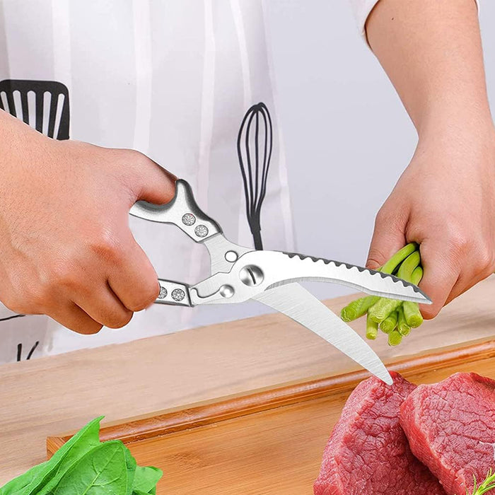 Stainless Steel Kitchen Scissors Multipurpose Ergonomic Design with Cover