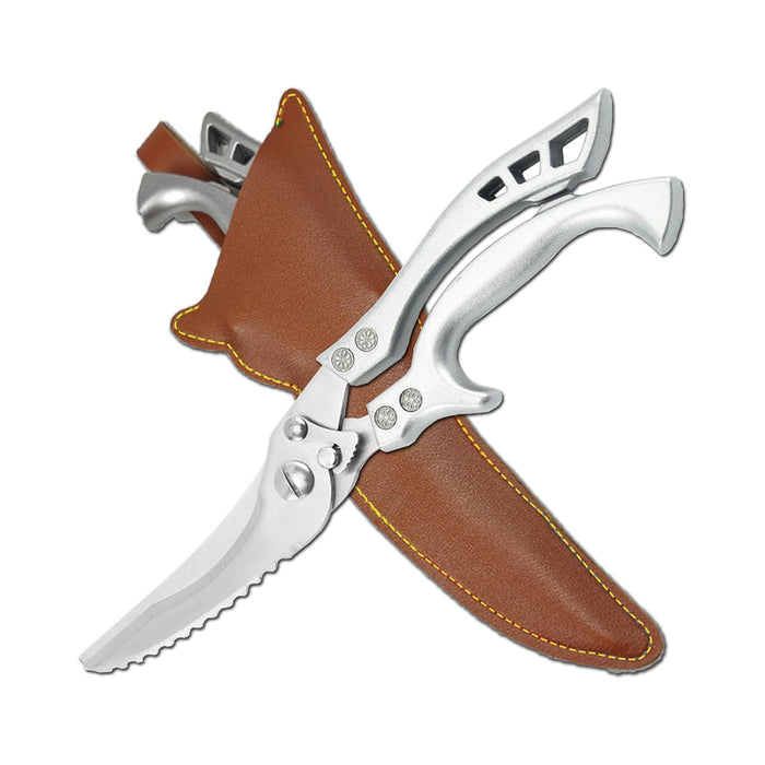 Stainless Steel Kitchen Scissors Multipurpose Ergonomic Design with Cover