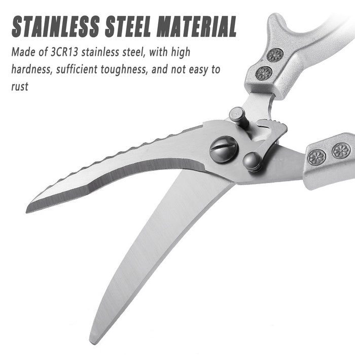 Stainless Steel Kitchen Scissors Multipurpose Ergonomic Design with Cover