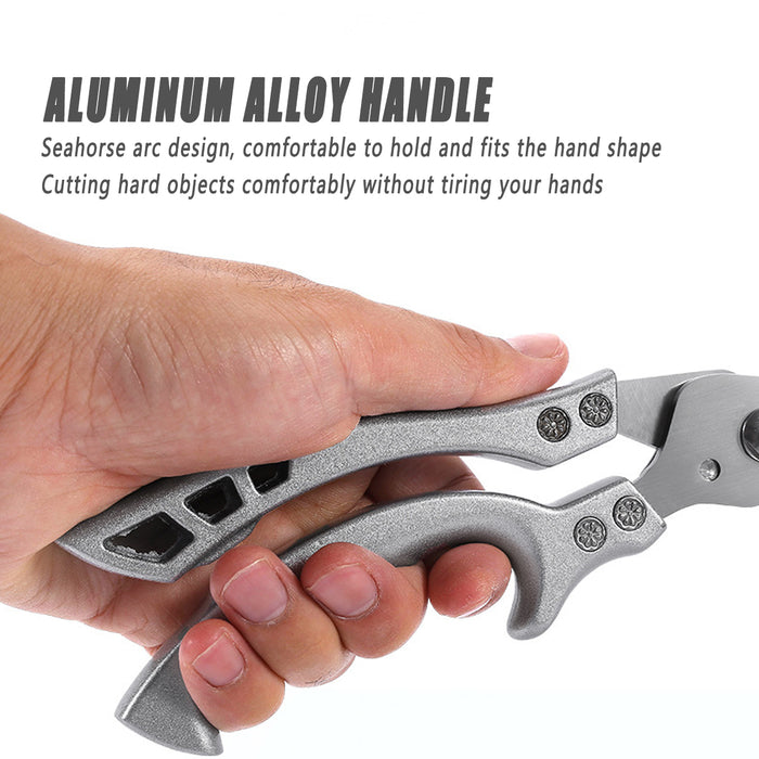 Stainless Steel Kitchen Scissors Multipurpose Ergonomic Design with Cover