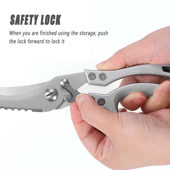 Stainless Steel Kitchen Scissors Multipurpose Ergonomic Design with Cover