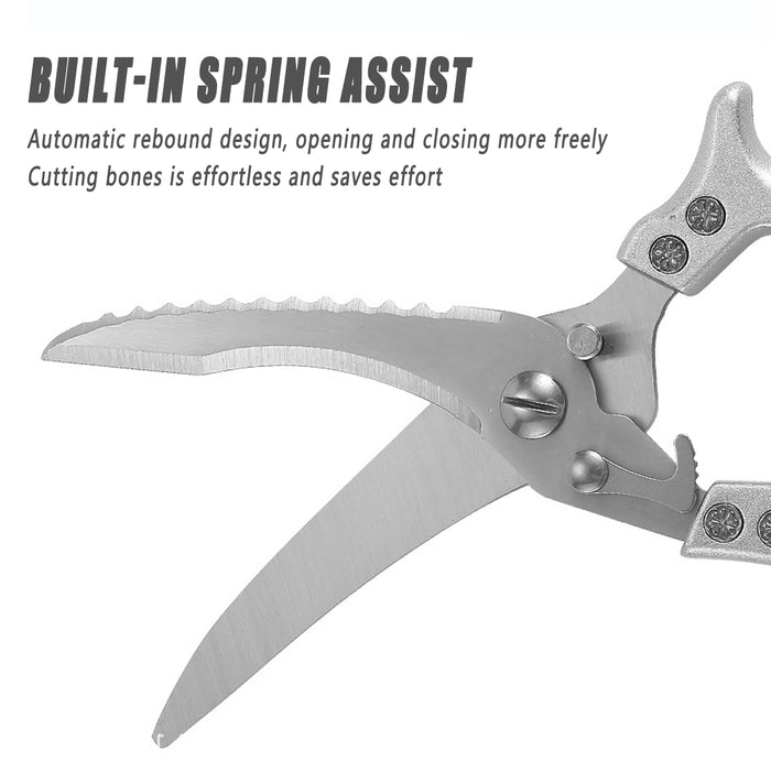 Stainless Steel Kitchen Scissors Multipurpose Ergonomic Design with Cover