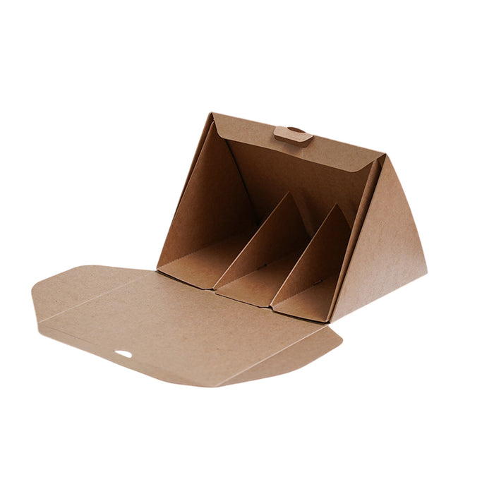 20 Pcs Triangle Cake Boxes for Sandwich and Small Food Packaging in 2 Colors 2 Sizes