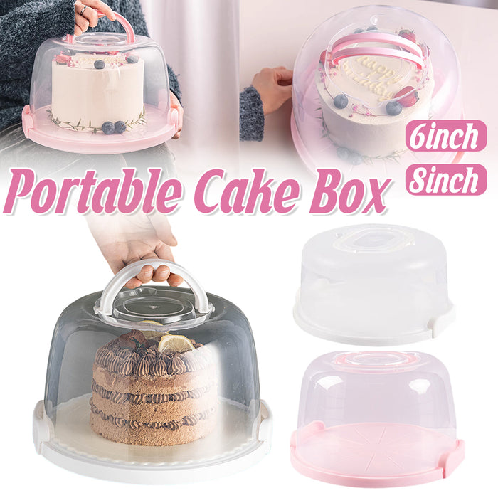 Reusable Plastic Cupcake Carrier Box – Transparent Cake Container with Handle