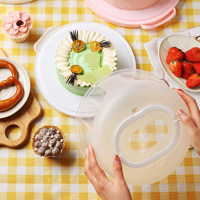 Reusable Plastic Cupcake Carrier Box – Transparent Cake Container with Handle