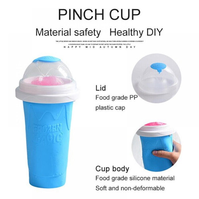 Slushie Maker Cup Quick Freeze Silicone Magic Ice Cream Milkshake Cup