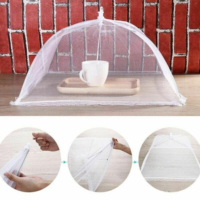 6pcs Pop Up Mesh Food Covers Umbrella Net Tent for Outdoor Dining