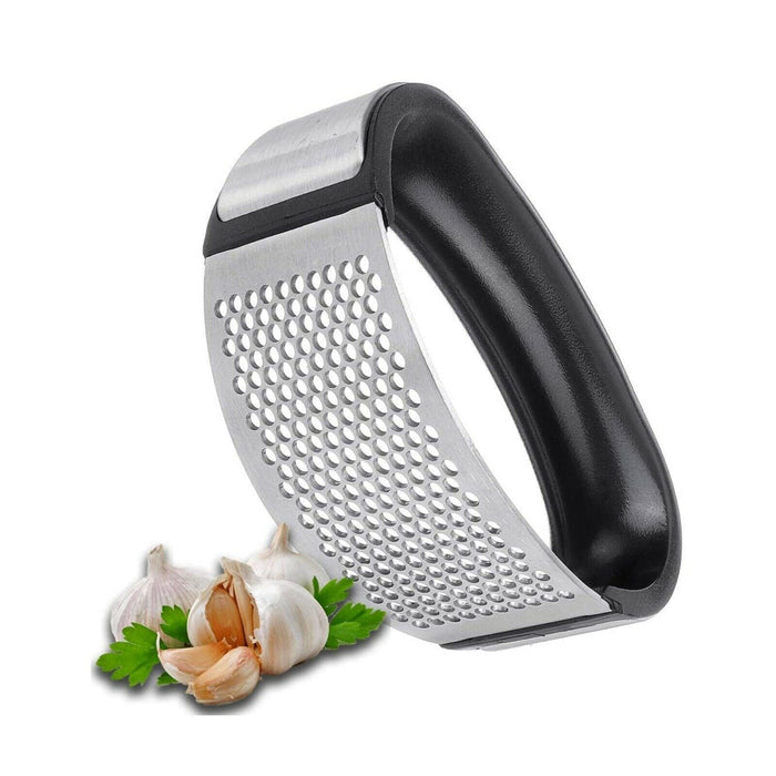 Stainless Steel Garlic Press with Arc Rocking Handle