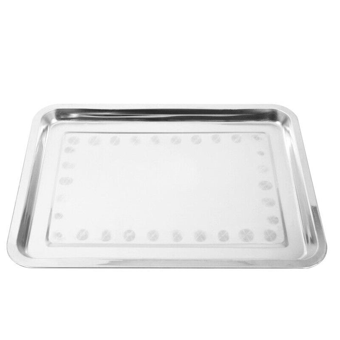 2 Pcs Stainless Steel Oblong Serving Tray 0.5 mm Thick 2 cm Deep 2 Sizes