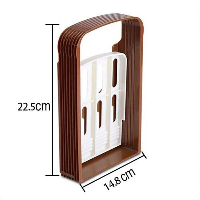 Foldable Bread Slicer Toast Cutting Guide Food-Grade Plastic 22.5 x 14.8 cm