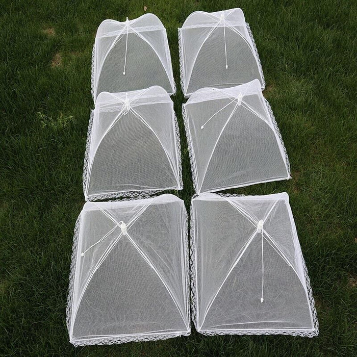 6pcs Pop Up Mesh Food Covers Umbrella Net Tent for Outdoor Dining