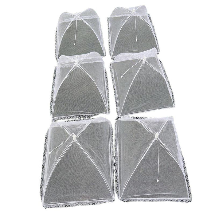 6pcs Pop Up Mesh Food Covers Umbrella Net Tent for Outdoor Dining