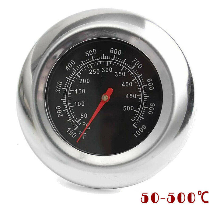 BBQ Smoker Grill Thermometer Gauge Stainless Steel