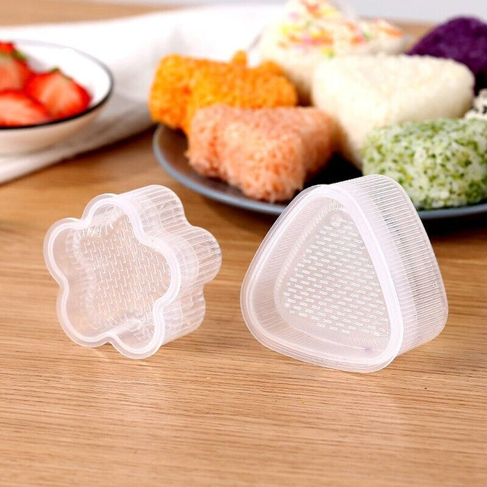 6 Pcs Sushi Mould Set BPA-Free PP Non-Stick Assorted Shapes