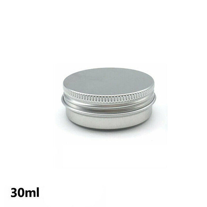50-200PCS Durable Silver Aluminum Cosmetic Pot Lip Balm Jar Containers