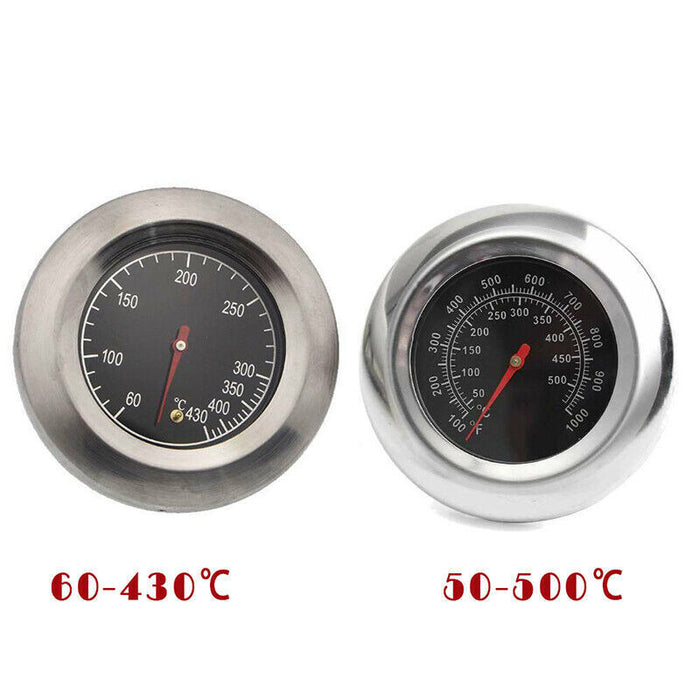 BBQ Smoker Grill Thermometer Gauge Stainless Steel