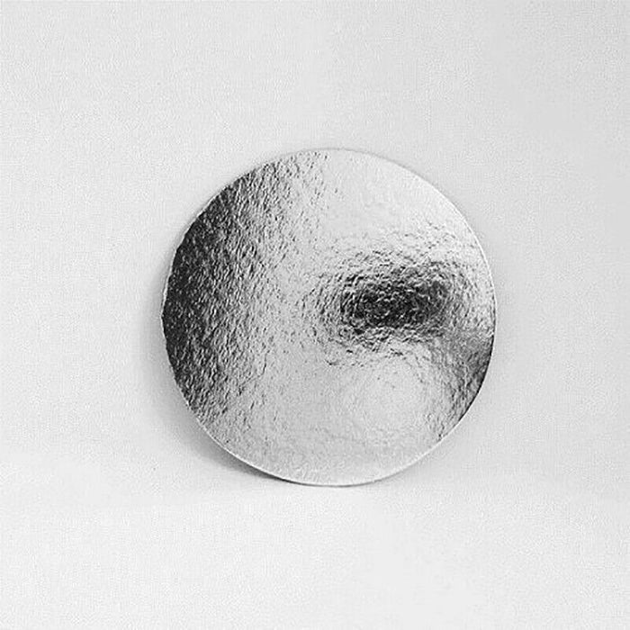 Round Silver Cake Pad Papers 10-inch Sturdy Base