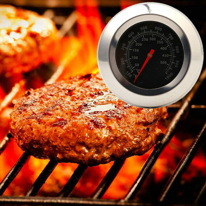 BBQ Smoker Grill Thermometer Gauge Stainless Steel