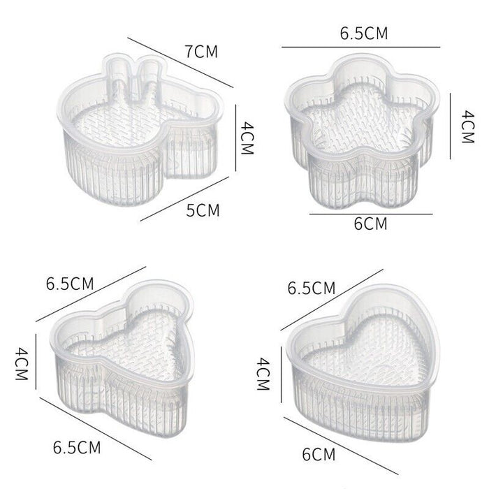 6 Pcs Sushi Mould Set BPA-Free PP Non-Stick Assorted Shapes