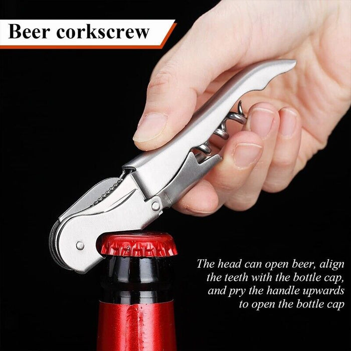 Corkscrew with Foil Knife Bottle Opener Capsule Cutter, 12cm