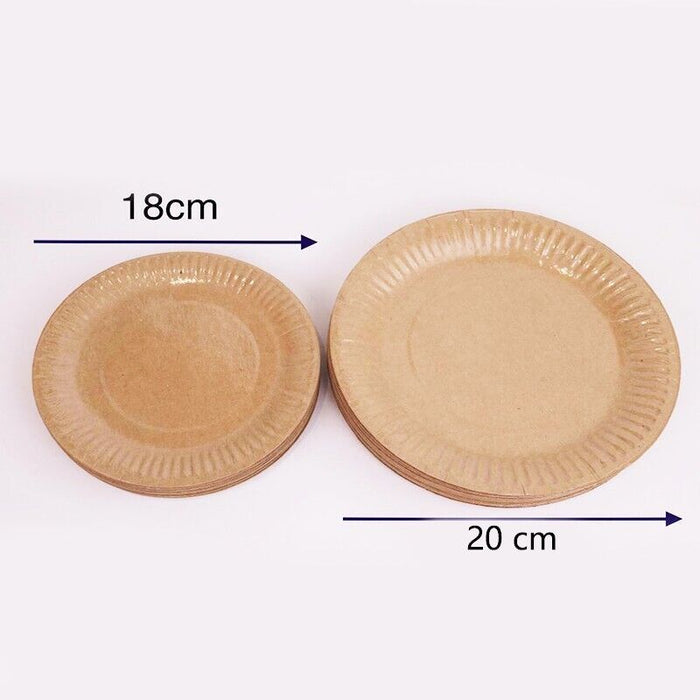 Paper Plates for Dinner and Dessert 18cm 20cm