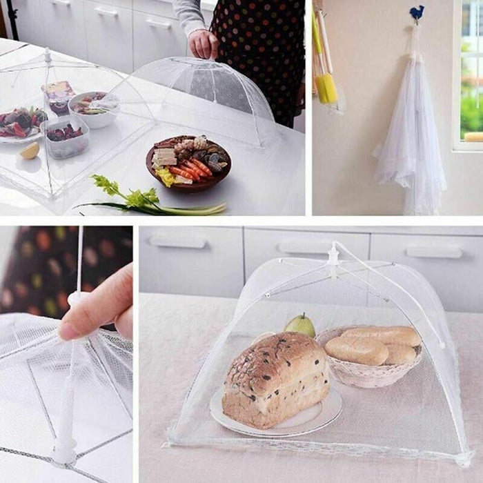 6pcs Pop Up Mesh Food Covers Umbrella Net Tent for Outdoor Dining