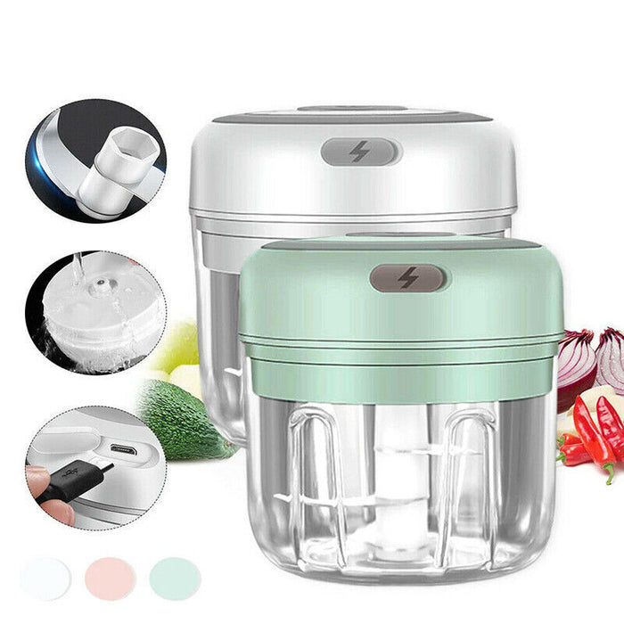Mini Electric Garlic Chopper,250ml, Rechargeable Food Processor
