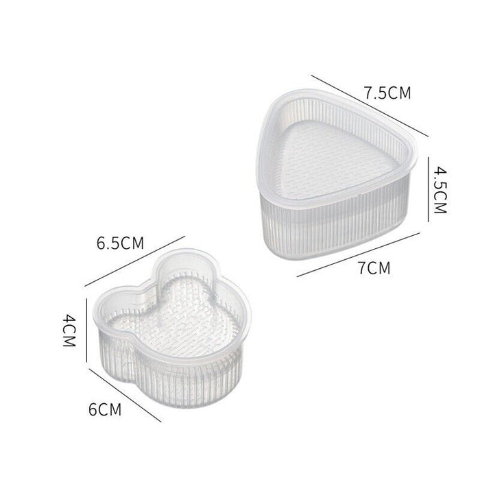 6 Pcs Sushi Mould Set BPA-Free PP Non-Stick Assorted Shapes