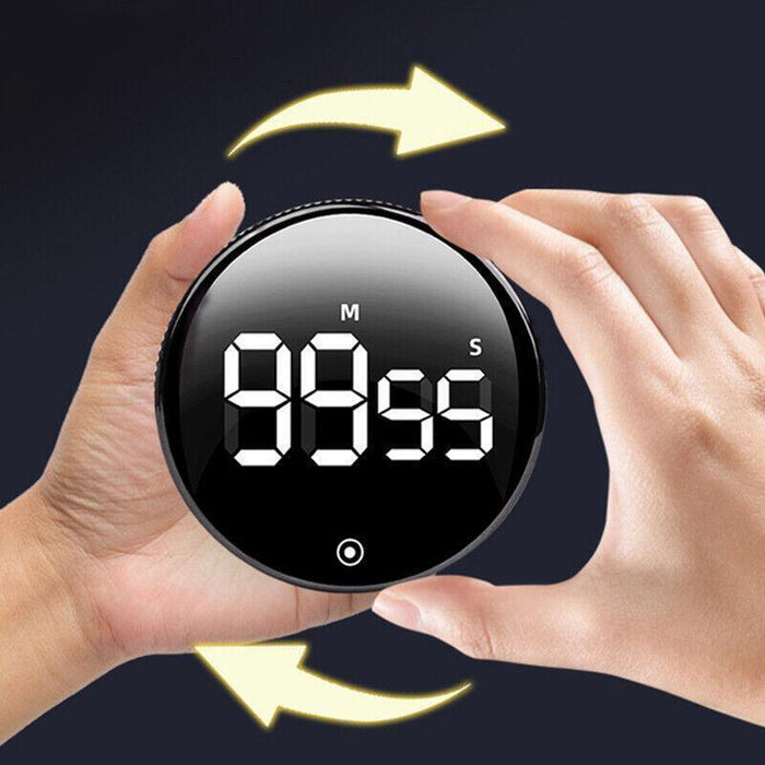 LED Rotary Digital Timer with Large Screen Display, Magnetic Timer