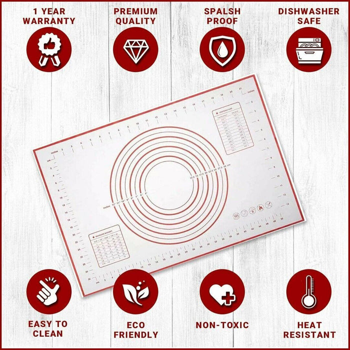 Silicone Baking Mat Non-Stick Pastry Rolling Sheet