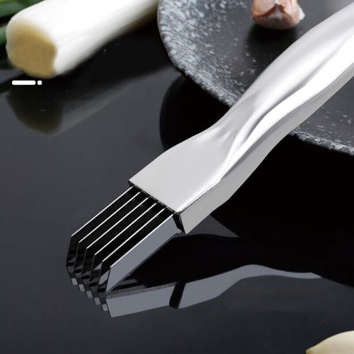 Stainless Steel Onion Cutter Slicer Tool for Kitchen and Restaurant Use