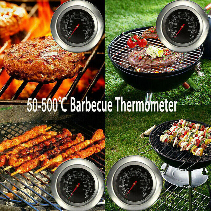 BBQ Smoker Grill Thermometer Gauge Stainless Steel