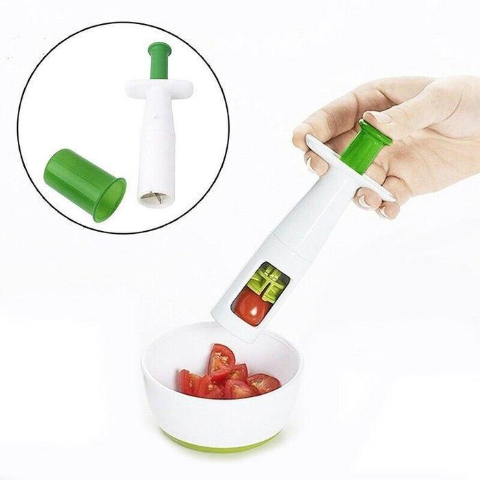 Grape Cherry Slicer Cutter PP Non-Slip Serrated Blade 18 x 6.5 cm