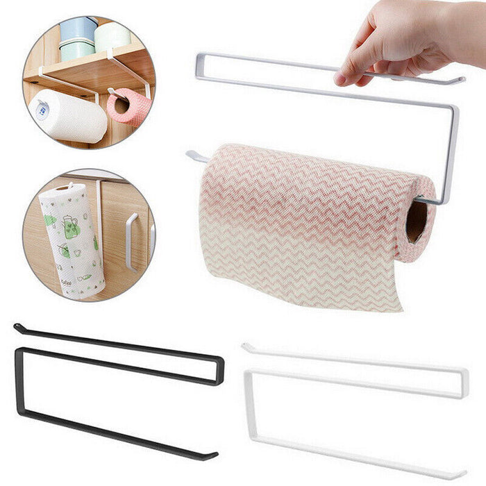 Under Cabinet Paper Towel Holder Iron Rack Drill Free Hanger