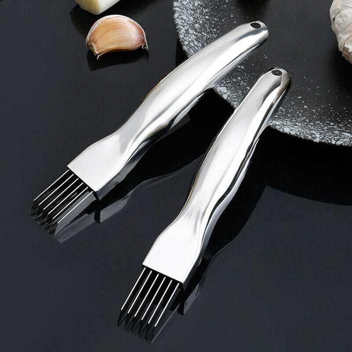 Stainless Steel Onion Cutter Slicer Tool for Kitchen and Restaurant Use