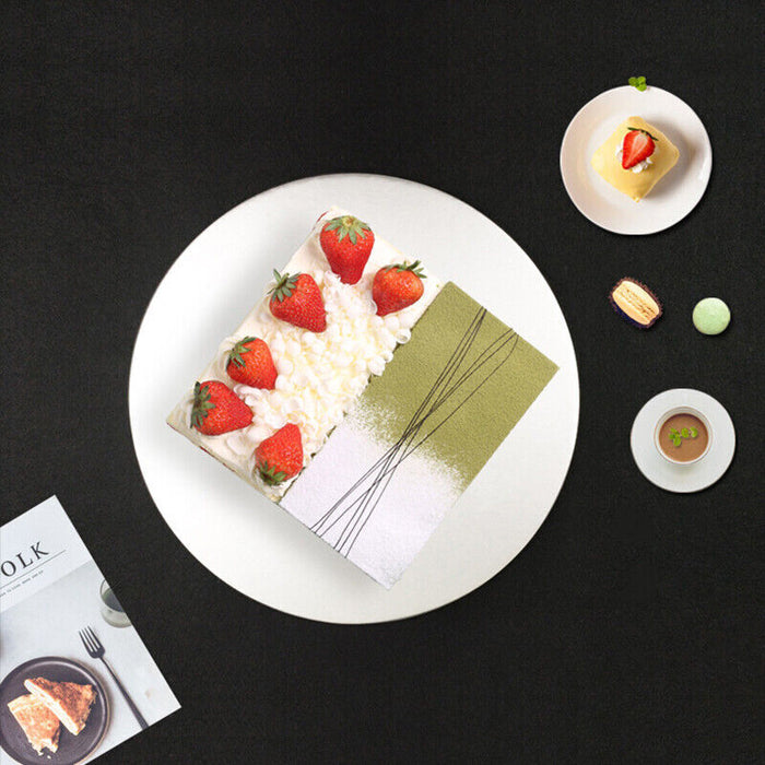 Round Silver Cake Pad Papers 10-inch Sturdy Base