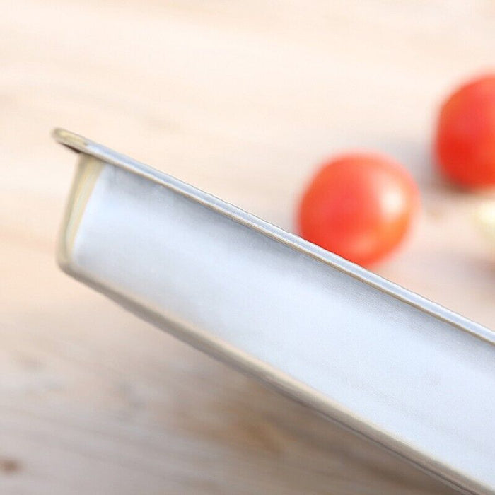 2 Pcs Stainless Steel Oblong Serving Tray 0.5 mm Thick 2 cm Deep 2 Sizes
