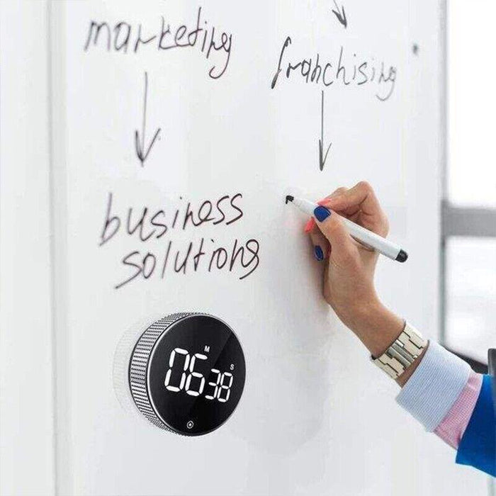 LED Rotary Digital Timer with Large Screen Display, Magnetic Timer
