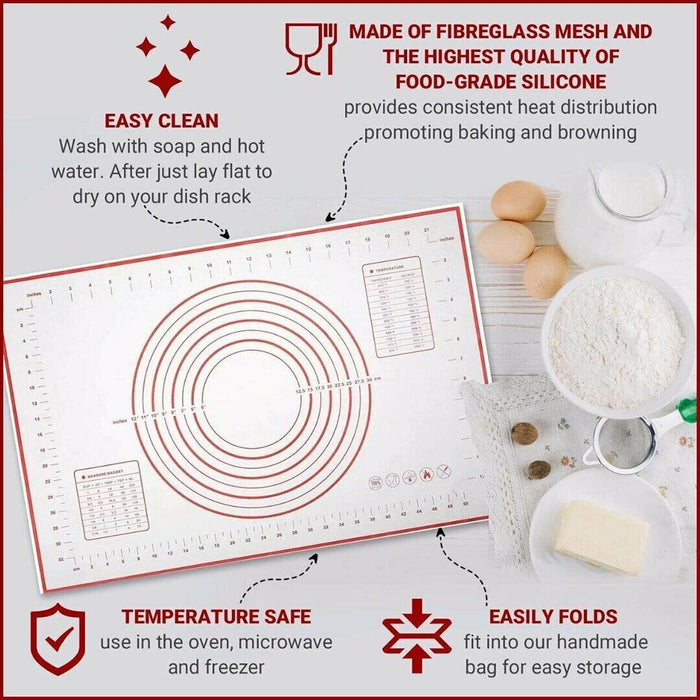 Silicone Baking Mat Non-Stick Pastry Rolling Sheet