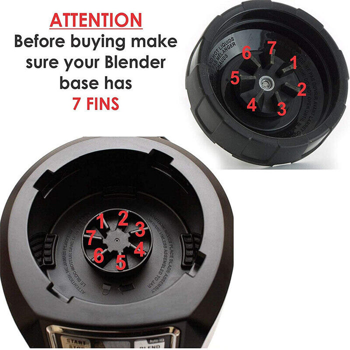 7-Fin Replacement Extractor Blade for Nutri Ninja Auto IQ Blenders