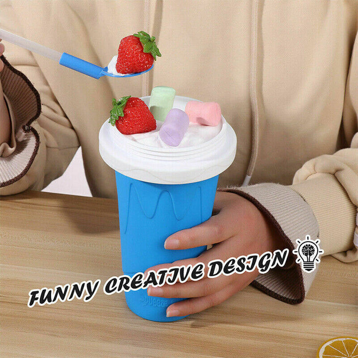 Slushie Maker Cup Quick Freeze Silicone Magic Ice Cream Milkshake Cup
