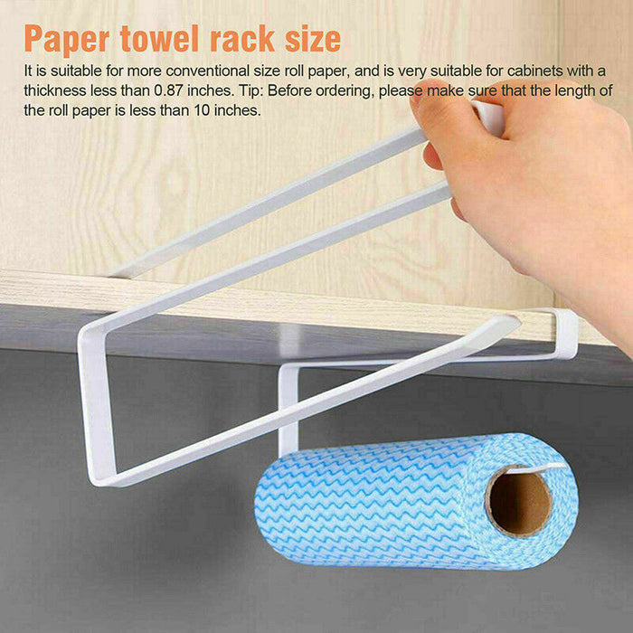 Under Cabinet Paper Towel Holder Iron Rack Drill Free Hanger
