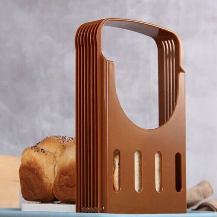Foldable Bread Slicer Toast Cutting Guide Food-Grade Plastic 22.5 x 14.8 cm