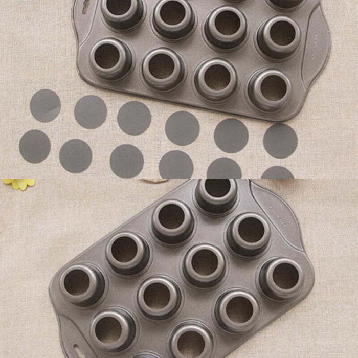 12-Cup Mini Cake Pan, Carbon Steel Nonstick Cupcake and Muffin Baking Pan