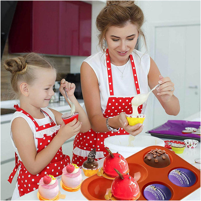 Silicone Semicircle Soap and Cake Mould Brown Baking Tray