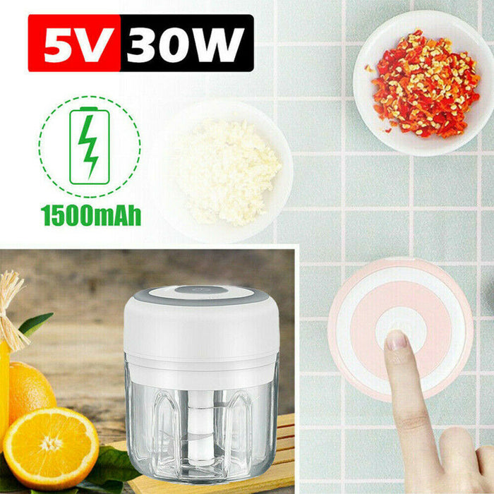 Mini Electric Garlic Chopper,250ml, Rechargeable Food Processor
