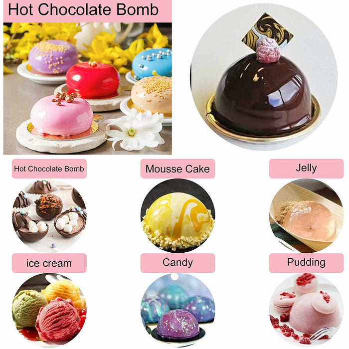 Silicone Semicircle Soap and Cake Mould Brown Baking Tray