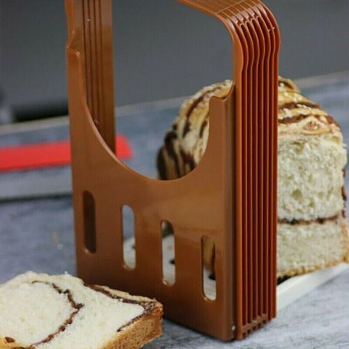 Foldable Bread Slicer Toast Cutting Guide Food-Grade Plastic 22.5 x 14.8 cm